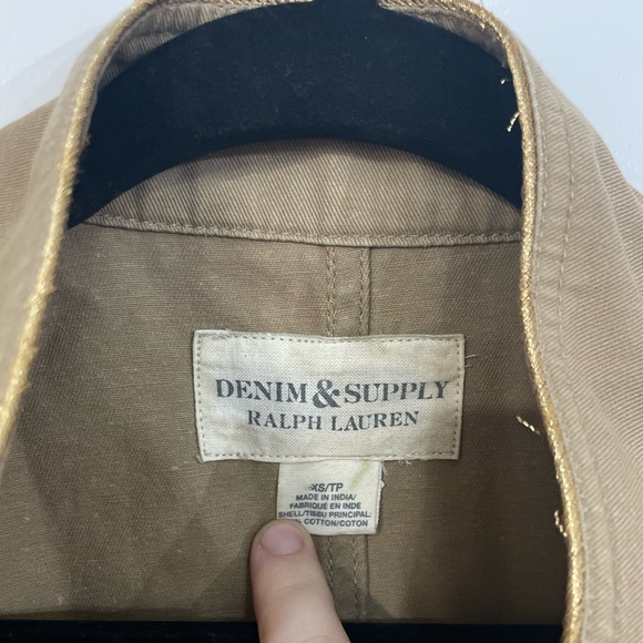 Denim Supply Ralph Lauren Women’s Military Style Jacket Size XS Tan - Picture 4 of 6